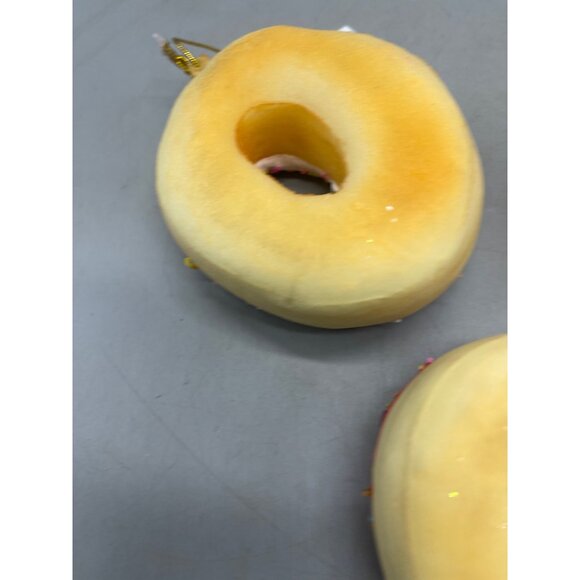 Kurt Adler sweet scoops sprinkle donut ornaments set of 3 squishy 3.5" READ NEW - Picture 8 of 8